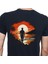 Man On Island T-Shirt %100 Pamuklu Siyah Penye Basic Erkek Tişört 3