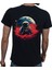 Man On The Moon T-Shirt %100 Pamuklu Siyah Penye Basic Erkek Tişört 1