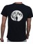 To The Moon And Back T-Shirt Pamuklu Siyah Penye Basic Erkek Tişört 1