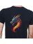 Splash Dragon T-Shirt %100 Pamuklu Siyah Penye Basic Erkek Tişört 3