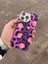 Apple iPhone 15 Karbonfiber Leopar Mor Telefon Kılıfı 1