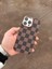Apple iPhone 16 Plus Karbonfiber Chess Kahve Telefon Kılıfı 1