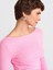 31401 Büzgülü Kayık Yaka Top-Pembe 4