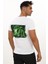 Emerald Dragon Baskılı Özel Tasarım Beyaz T-Shirt (Slim Fit) 1