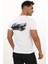 American Classic 1967 Ford M. Fastback Baskılı Özel Tasarım Beyaz T-Shirt (Slim Fit) 1
