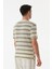 Çizgili Ajurlu Bisiklet Yaka Triko Tişört 3