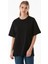 Basic Oversize Bisiklet Yaka Tişört 1
