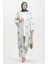 Desenli Kimono Takım 14935-04 Krem Yeşil 1