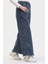 Beli Lastikli Kot Pantolon 1793A-01 Mavi 2