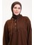 Kapüşonlu Tunik Pantolon Ikili Takım 0567-04 Kahverengi 3