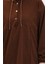 Kapüşonlu Tunik Pantolon Ikili Takım 0567-04 Kahverengi 4