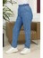 Paçası Düğmeli Düz Kot Pantolon 30131-02 Kot Mavi 2