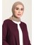 Fermuarlı Keçe Ferace 3336A-01 Mor 4