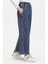 Beli Lastikli Kot Pantolon 1793L-01 Mavi 2