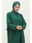 Taş Baskılı Araboy Abiye Tunik Pantolon Ikili Takım 0409-01 Zümrüt Yeşili 4