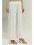 Beli Lastikli Bol Paça Pantolon 25105-01 Ekru 2