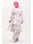 Desenli Kimono Takım 14935-01 Krem Gül Kurusu 2