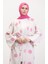 Desenli Kimono Takım 14935-01 Krem Gül Kurusu 3