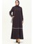 Fermuarlı Ferace 5043-03 Mürdüm 1