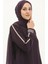 Fermuarlı Ferace 5043-03 Mürdüm 3
