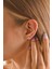 14 Ayar Altın Tragus Küpe Kare Taşlı Vidalı 4