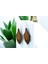 Ylndesign Wood & Craft - Lazer Kesim Doğal Desen Sallantılı Ahşap Küpe 5