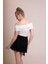 Afrodit Kadın Ekru Omzu Açık Büzgülü Crop Body - Şık ve Rahat Fit Bluz 4