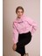 Muse Kadın Pembe Koala Baskılı Crop Sweatshirt - Oversize, Kapüşonlu, Rahat ve Şık 2