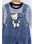 Unisex Ayıcıklı Bebek Kot Slopet 6-9-12-18 Ay Takım, Bady Çizgili 2