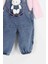 Unisex Ayıcıklı Bebek Kot Slopet 6-9-12-18 Ay Takım, Bady Çizgili 5