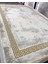 Marsilya Krem Halı Gold Kenar Çerçeveli Ince Halı Yumuşak Modern Sade Salon Halısı Bodürlü Halı 4