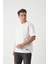 Panel Detaylı Basic Oversize Erkek T-Shirt - Ekru 1