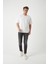 Panel Detaylı Basic Oversize Erkek T-Shirt - Ekru 3