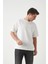 Panel Detaylı Basic Oversize Erkek T-Shirt - Ekru 5