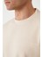Panel Detaylı Basic Oversize Erkek T-Shirt - Bej 2