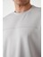Panel Detaylı Basic Oversize Erkek T-Shirt - Gri 2
