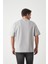 Panel Detaylı Basic Oversize Erkek T-Shirt - Gri 4