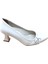 830 Kadın Taşlı Tokalı Kadeh Ökçe Stiletto Ayakkabı Bej 5