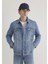Drake Classic Denim Puslu Indigo Mavi Jean Ceket 010143-89136 2