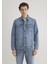 Drake Classic Denim Puslu Indigo Mavi Jean Ceket 010143-89136 3