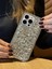 Apple iPhone 13 Pro Max Uyumlu Lüks Gümüş Kristal Taşlı Kılıf 3