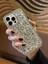 Apple iPhone 13 Pro Max Uyumlu Lüks Gümüş Kristal Taşlı Kılıf 4