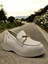 D25YA-3615 Krem Kadın Loafer Deri Tam Ortopedik Casual Günlük Ayakkabı 1