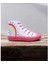 Beyaz Keten Pembe Taban Rainbow Baskılı Çocuk Spor Ayakkabı Sneaker 1