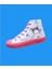 Beyaz Keten Pembe Taban Astro Baskılı Çocuk Spor Ayakkabı Sneaker 1