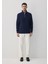 Yarı Fermuarlı Lacivert Sweatshirt 0S10319-70497 3