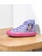 Lila Pembe Taban Morlu Baskılı Çocuk Spor Ayakkabı Sneaker 1