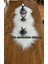 Beyaz Kürklü Peluş Masa Örtüsü Şık Dekoratif Lüks Elegant Modern Dekoratif Runner 5