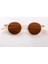 Cısse Eyewear CS23116 Kadın Güneş Gözlüğü Kemik Renk Yuvarlak Çerçeve Kahverengi Cam UV400 4