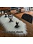 Beyaz Kürklü Peluş Masa Örtüsü Şık Dekoratif Lüks Elegant Modern Dekoratif Runner. 1